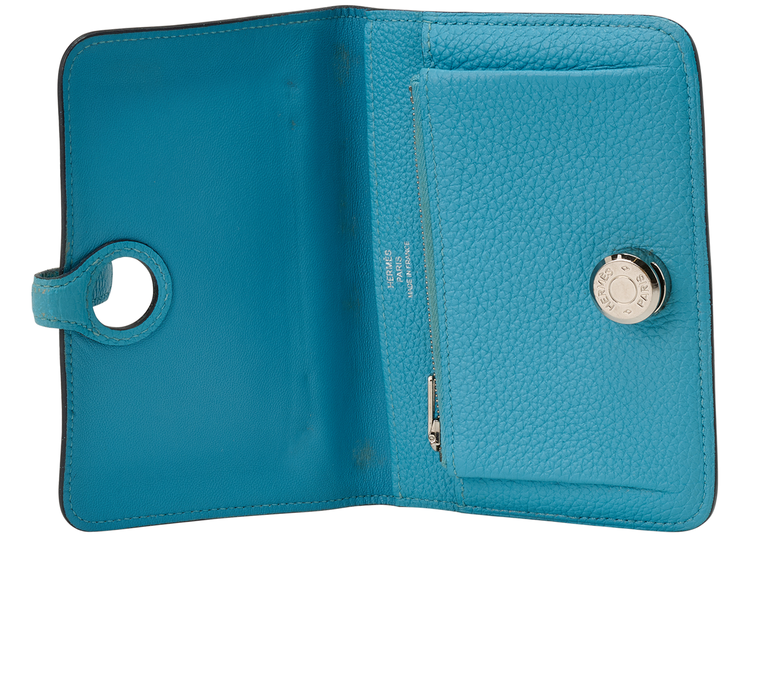 Hermes Dogon Compact Wallet, &pound;280, Accessories, Blue, Leather, Other view